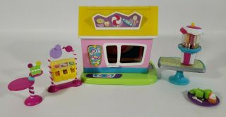 Polly Pocket 2003 Magnetic Ice Cream Shop Candy Store Plus Accessories