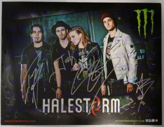 Halestorm Autographed Photo Signed Not A Reprint - Proof 8.  5 " X11 " Monster