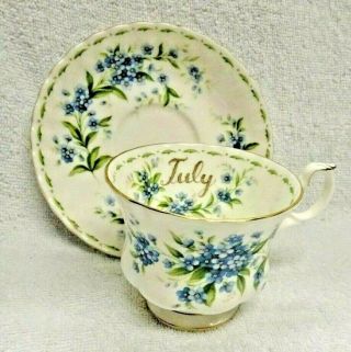 Royal Albert Flower Of The Month July Cup And Saucer