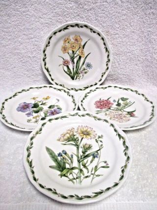Noritake Casual Gourmet Garden Salad Plates 8 1/4 " Floral Complete Set 4