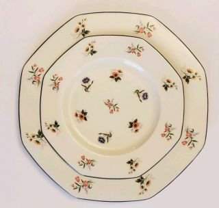 Wedgwood Ivory China - Springtime 10 3/4 " Dinner Plate - 8 1/4 " Salad Plate