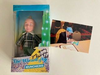 Signed - Wizard Of Oz Doll - Autographed By Jerry Maren - Comes W/ Photo Signing