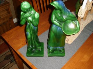 Vintage Royal Haeger French Peasant Woman And Man Figures 2