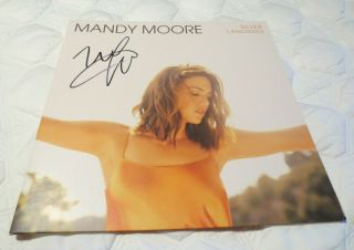 Silver Landings Mandy Moore Signed Vinyl Lp Cover This Is Us Autographed Auto