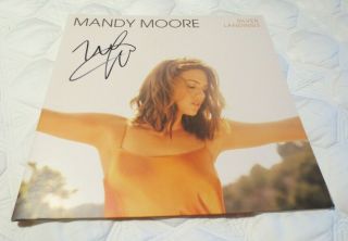 Silver Landings MANDY MOORE Signed Vinyl LP Cover THIS IS US Autographed AUTO 2