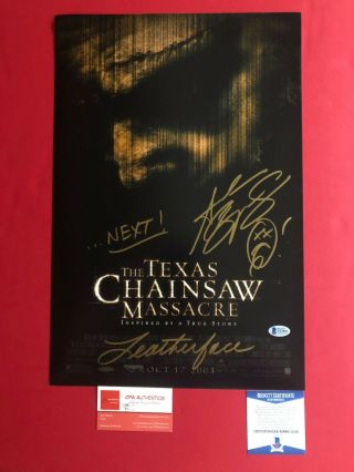 Andrew Bryniarski Texas Chainsaw Massacre Signed 12x18 Poster Beckett
