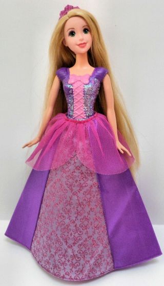Mattel Disney Princess Rapunzel Doll X - Long Blonde Hair,  2 Skirts & Pink Tiara