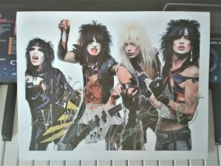 Motley Crue - Authentic - Signed By All Members 8x10 Glossy Photo W/coa