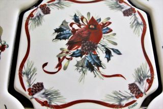 LENOX Red Cardinal Winter Greetings Expandable Table Trivet 3