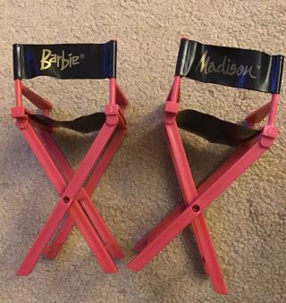 My Scene Doll Goes Hollywood Dressing Room Director Chairs - Barbie & Madison