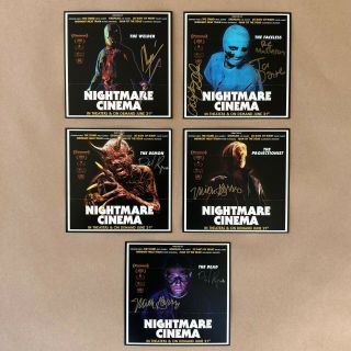 Nightmare Cinema Signed 8x Horror Movie Art Lobby Card Set Joe Dante Mick Garris