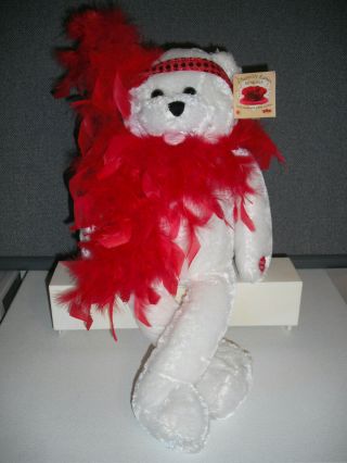 Chantilly Lane Musical Bear 22 " Roxie Red Boa Sings " I Want To Be Loved By You "
