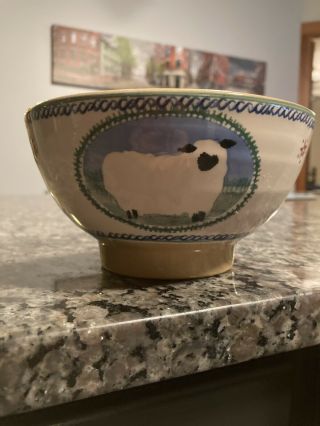 Nicholas Mosse Pottery Made In Ireland Landscape Sheep 6” Footed Bowl