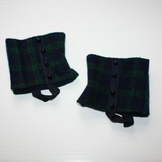 American Girl Samantha Parkington Plaid Gaiters Boot Covers For Doll Only