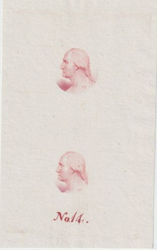 Scott 182 - E1b 1877 George Washington Bust Essay Serial No.  14