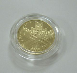 Us 2002 - W Salt Lake City Olympics 1/4 Oz Gold $5.  00 Coin - Unc.  In Plastic Case