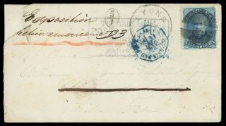 1878 Paris Expo " Yale Postal Bureau " Bomar P78 - 01 Covr 5¢ 179 Lyon Ny Cat $450