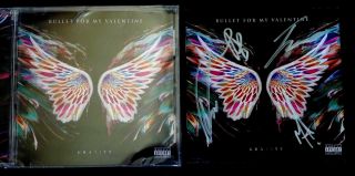 Bullet For My Valentine - Autographed " Gravity " Signed Cd Booklet &new Cd