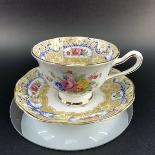 Royal Albert Crown Valentine Avon Footed Teacup & Saucer Bone China England