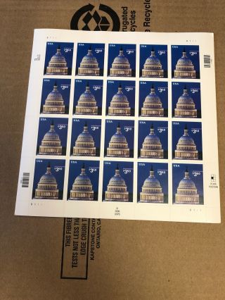 $3.  50 2000 Capitol Dome Issue Sheet 20 U.  S.  Never Hinged Stamps $70fv