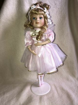 17 " Victorian Porcelain Girl Doll Melissa Jane Limited Ed Ballerina Dancer Pink