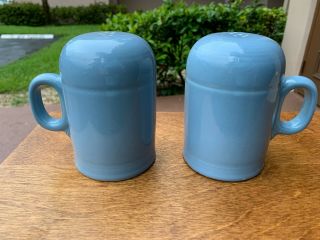 Homer Laughlin Fiesta Ware Periwinkle Blue Range Top Handled Salt/pepper Shakers