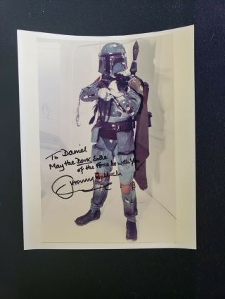 Jeremy Bulloch As Boba Fett Star Wars Hand Signed Photo Mandalorian Armor