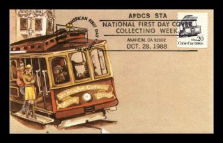 Cable Car Afdcs First Day Cover Collecting Anaheim California Event Us Card