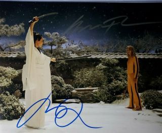 Lucy Liu & Uma Thurman 2x Hand Signed 8x10 Photo W/holo Kill Bill