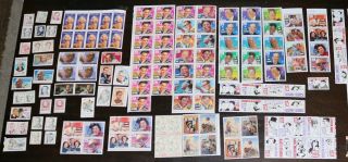 Vintage Postage Stamp Lot w/ $85 FACE VALUE - Famous People / Celebrities 2
