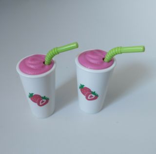 2 Smoothie American Girl Doll Campus Food Snack Cart Replacement Accessories 3