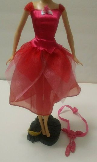 2006 Barbie In The 12 Dancing Princesses Pink Dress & Crown