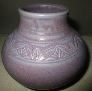 Ann Selberg Studio Pottery Arts & Crafts Incised 6 " Ceramic Vase - Oregon