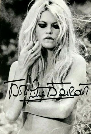 Brigitte Bardot Signed Autographed Photo.  And God Created Woman.  Shalako.  Truth