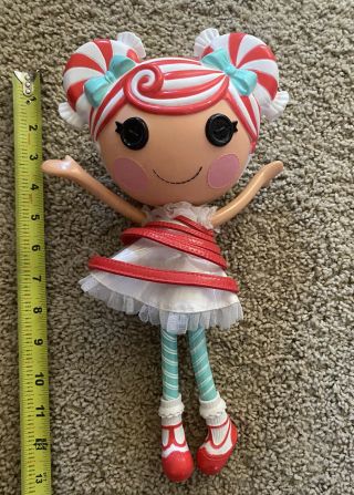 Lalaloopsy E.  Stripes Doll Peppermint Candy Red Green Euc