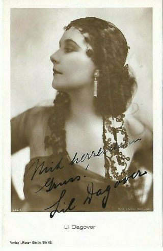 Lil Dagover Vintage Signed Photo Silent Movie Actress Cabinet Of Dr Calibri