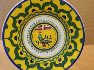 Palio Di Siena Ceramic 8 " Tile Plate " Bruco " - Caterpillar Italy Vintage