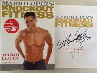 Mario Lopez Signed Fitness Book Tv Host & Actor Diet Workout Photos Sexy Hc/dj