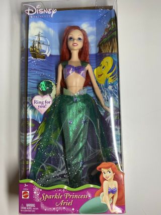 Mattel Disney Princess Sparkle Princess Ariel Mib Doll From The Little Mermaid