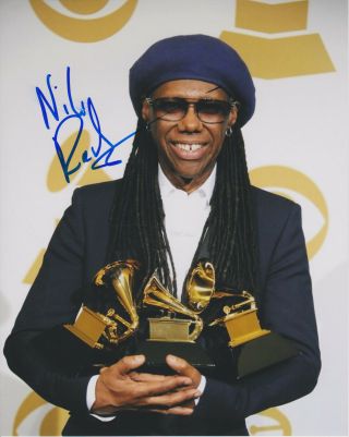 Nile Rodgers Chic Le Freak Signed 8x10 Photo Grammys
