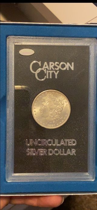 1881 Cc Morgan Silver Dollar Uncirculated In Holder