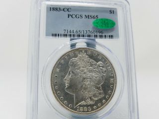 1883 Cc Morgan Silver Dollar,  Pcgs Graded Ms65 Cac