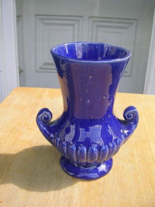Vintage Mccoy Cobalt Blue 6 " Vase.  Please Look At The Pictures.