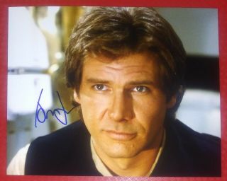 Harrison Ford Hand Signed Autographed Photo 8 X 10 W/coa Star Wars Hans Solo