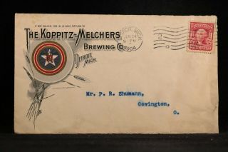 Michigan: Detroit 1904 Koppitz - Melchers Brewing Beer Advertising Cover