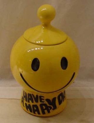 Vintage Mccoy Have A Happy Day Cookie Jar As Found
