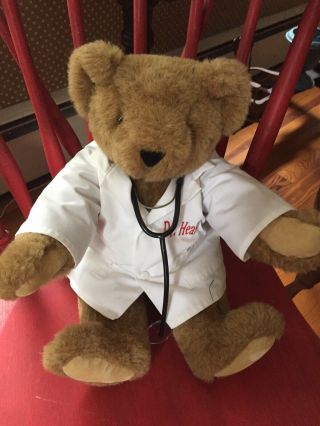 Vermont Doctor Health Teddy Bear Stethoscope Fully Jointed Plush 16 " Excel