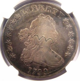 1799 Draped Bust Silver Dollar $1 Coin - Certified Ngc Vf Detail - Rare