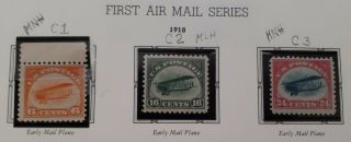 U.  S.  C1,  C2,  C3 - 1918 Airmail Set ($240)