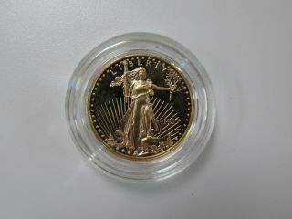 Us 1997 W American Gold Eagle 1/4 Oz Gold Proof Coin $10 Ten - Dollar In Capsule